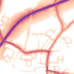 Daytime road noise heatmap for BB7 9XZ