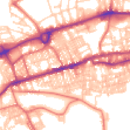 Daytime road noise heatmap for BB8 0AB