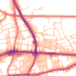 Daytime road noise heatmap for BB8 0AJ