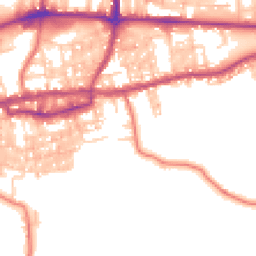 Daytime road noise heatmap for BB8 0AN