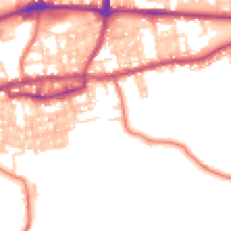 Daytime road noise heatmap for BB8 0AR