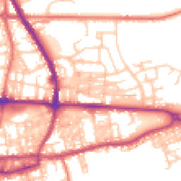 Daytime road noise heatmap for BB8 0AZ