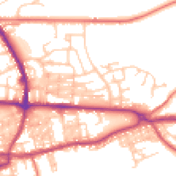 Daytime road noise heatmap for BB8 0BA