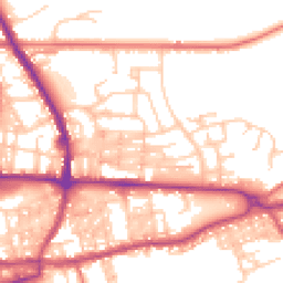 Daytime road noise heatmap for BB8 0BB