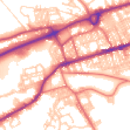 Daytime road noise heatmap for BB8 0BT