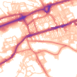 Daytime road noise heatmap for BB8 0DB