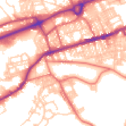 Daytime road noise heatmap for BB8 0DD