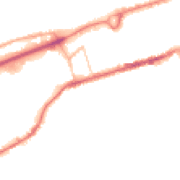 Night-time road noise heatmap for BB8 0DF