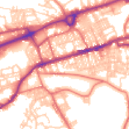 Daytime road noise heatmap for BB8 0DG