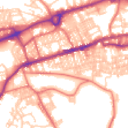 Daytime road noise heatmap for BB8 0DH