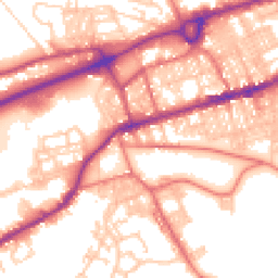 Daytime road noise heatmap for BB8 0DL