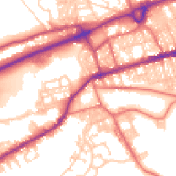 Daytime road noise heatmap for BB8 0DR