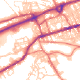 Daytime road noise heatmap for BB8 0DW