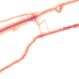 Night-time road noise heatmap for BB8 0DW