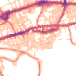 Daytime road noise heatmap for BB8 0DY