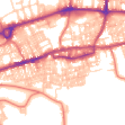 Daytime road noise heatmap for BB8 0EE