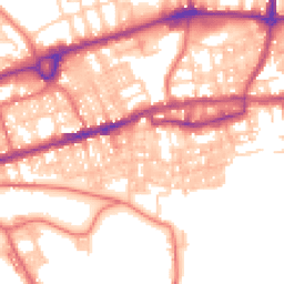 Daytime road noise heatmap for BB8 0ET