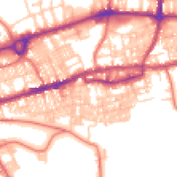 Daytime road noise heatmap for BB8 0EU