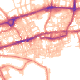 Daytime road noise heatmap for BB8 0EX