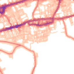 Daytime road noise heatmap for BB8 0EZ