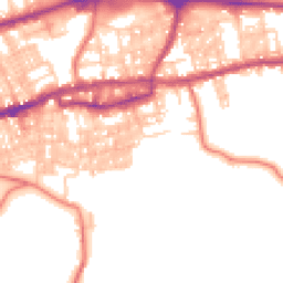 Daytime road noise heatmap for BB8 0HA