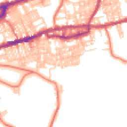 Daytime road noise heatmap for BB8 0HB