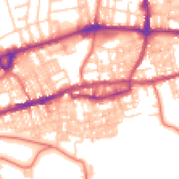 Daytime road noise heatmap for BB8 0HX
