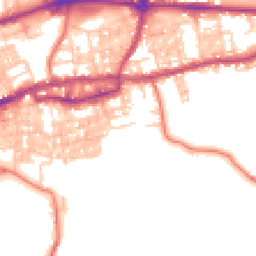 Daytime road noise heatmap for BB8 0JY