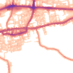 Daytime road noise heatmap for BB8 0LA