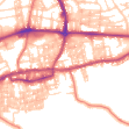 Daytime road noise heatmap for BB8 0LU