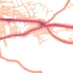 Daytime road noise heatmap for BB8 0PP