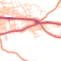 Daytime road noise heatmap for BB8 0PW