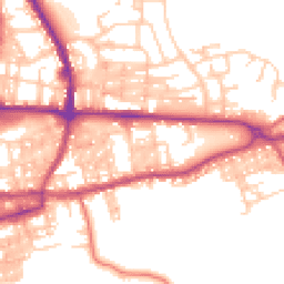 Daytime road noise heatmap for BB8 0QN