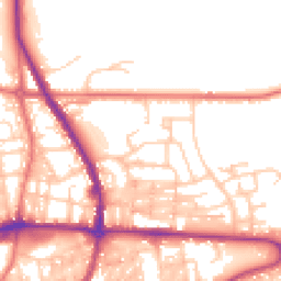 Daytime road noise heatmap for BB8 0QQ