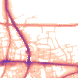 Daytime road noise heatmap for BB8 0RA
