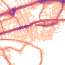 Daytime road noise heatmap for BB8 0SL