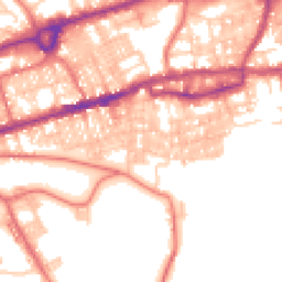 Daytime road noise heatmap for BB8 0TD