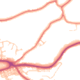 Daytime road noise heatmap for BB8 7AB