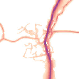 Daytime road noise heatmap for BB8 7AJ
