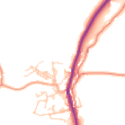 Daytime road noise heatmap for BB8 7AL