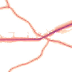 Daytime road noise heatmap for BB8 7EX