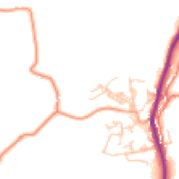 Daytime road noise heatmap for BB8 7GQ