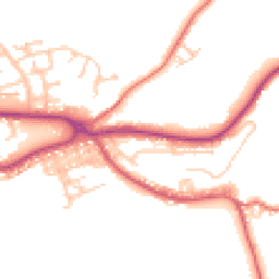 Daytime road noise heatmap for BB8 7HB