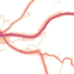 Daytime road noise heatmap for BB8 7HE