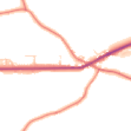 Daytime road noise heatmap for BB8 7HS