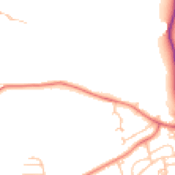 Daytime road noise heatmap for BB8 7JR