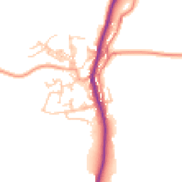 Daytime road noise heatmap for BB8 7JY