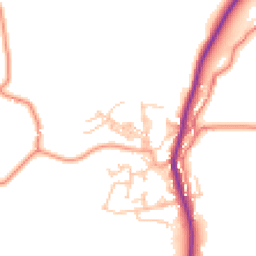 Daytime road noise heatmap for BB8 7LB