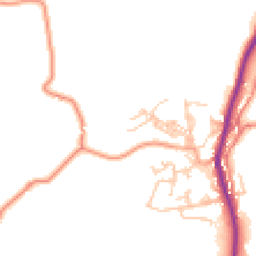 Daytime road noise heatmap for BB8 7NB