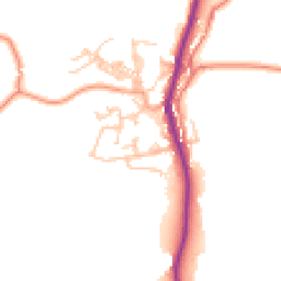 Daytime road noise heatmap for BB8 7NH